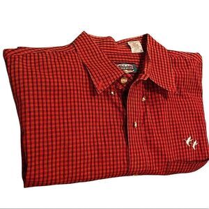 Creekwood  Red Plaid Button Down LongSleeve Shirt Size 2 X